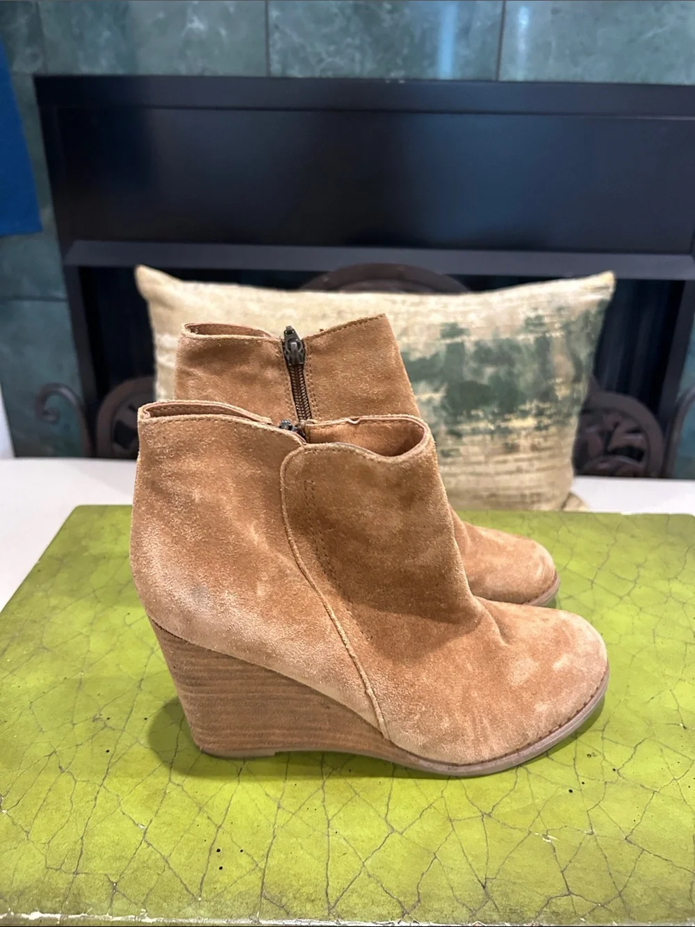 Michael Kors - 6.5 Suede Ankle Booties in Tan - Women's Casual Zip Boots